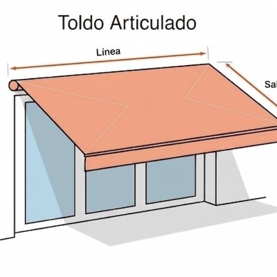 Cambio de lona para toldo de brazo articulado